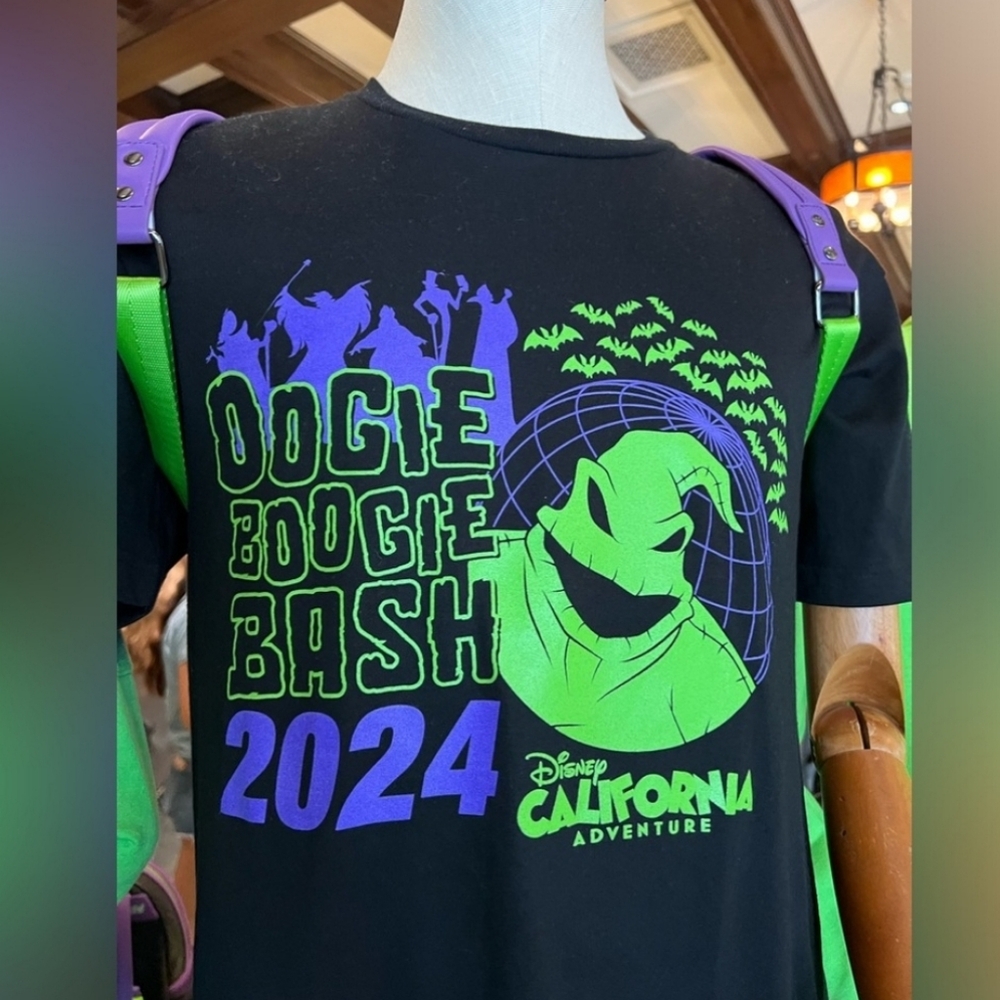 DisneyParks DCA Oogie Boogie Bash Glow In The Dark Tshirt Adults Size Large NWT